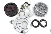 Kuryakyn Mach 2 Co-Ax Air Cleaner In Chrome For Harley-Davidson 1991-2006 Sportster Motorcycles With CV Carb