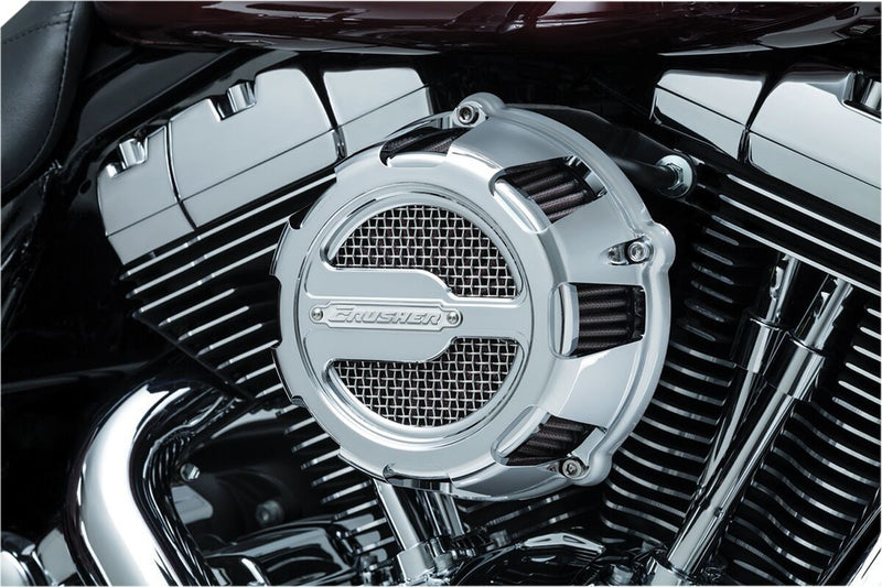 Kuryakyn ECE Compliant Crusher Maverick Air Cleaner In Chrome For Harley-Davidson 2007-2016 Motorcycles