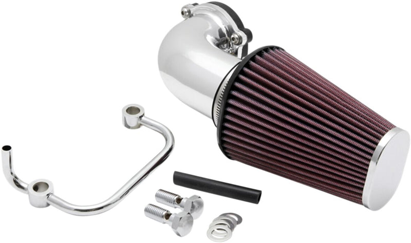K & N Aircharger® Intake System with Mandrel-Bent Aluminium Intake Tube Kit for 2004-2022 Harley-Davidson Intake Kit Chrome Silver