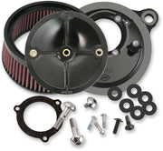 S&S Cycle Black Stealth Air Cleaner Kit without Cover For Models w/ S&S 66mm Throttle Hog Throttle Body for 2009-2016 Harley-Davidson Trike and 2008-2016 Harley-Davidson Touring Models