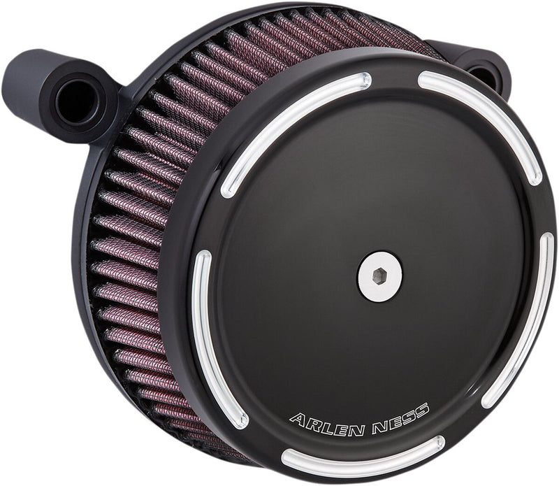 Arlen Ness Black Big Sucker Stage 1 Air Filter Kit w/Slot Track Cover for 1999-2002 Harley-Davidson Touring Motorcycles