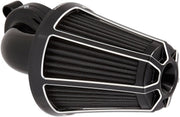 Arlen Ness Black Beveled Monster Sucker Air Cleaner Kit w/Cover for Various Various Harley-Davidson Motorcycles (See Fitment List)
