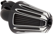 Arlen Ness Black Deep Cut Monster Sucker Air Cleaner Kit w/Cover for Various Various Harley-Davidson Motorcycles (See Fitment List)