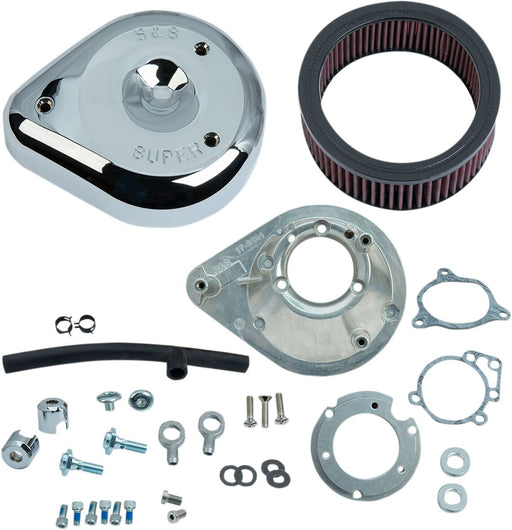 S&S Cycle ChromeTeardrop Air Cleaner Kit for Various Various Harley-Davidson Motorcycles (See Fitment List)