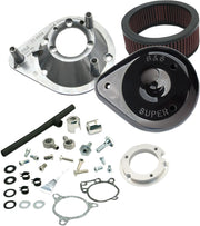 S&S Cycle Gloss Black Teardrop Air Cleaner Kit for Various Various Harley-Davidson Motorcycles (See Fitment List) #170-0312B