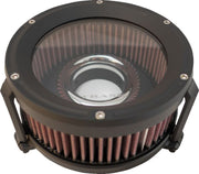 Trask Black Assault Charge High-Flow Air Cleaner for Various Various Harley-Davidson Motorcycles (See Fitment List)