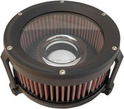 Trask Black Assault Charge High-Flow Air Cleaner for Various Various Harley-Davidson Motorcycles (See Fitment List) #TM-1021BK