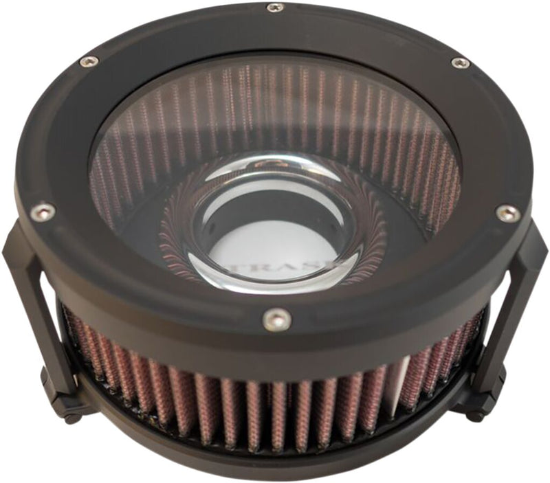 Trask Black Assault Charge High-Flow Air Cleaner for Various Various Harley-Davidson Motorcycles (See Fitment List) #TM-1021BK