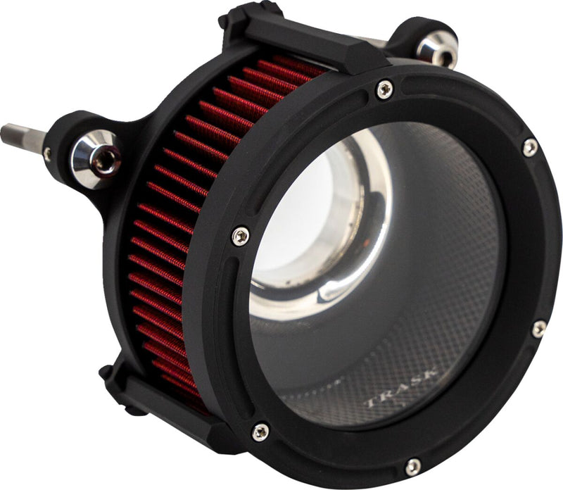 Trask Black Assault Charge High-Flow Air Cleaner for Various Various Harley-Davidson Motorcycles (See Fitment List) #TM-1023BK