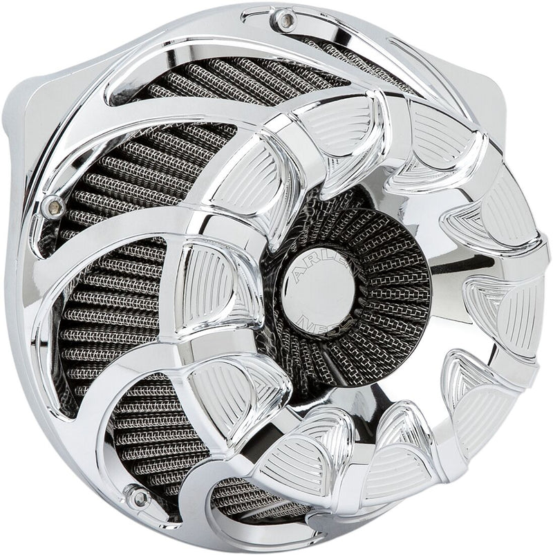 Arlen Ness Chrome Inverted Series Drift Air Cleaner Kit for Various Various Harley-Davidson Motorcycles (See Fitment List) #18-986