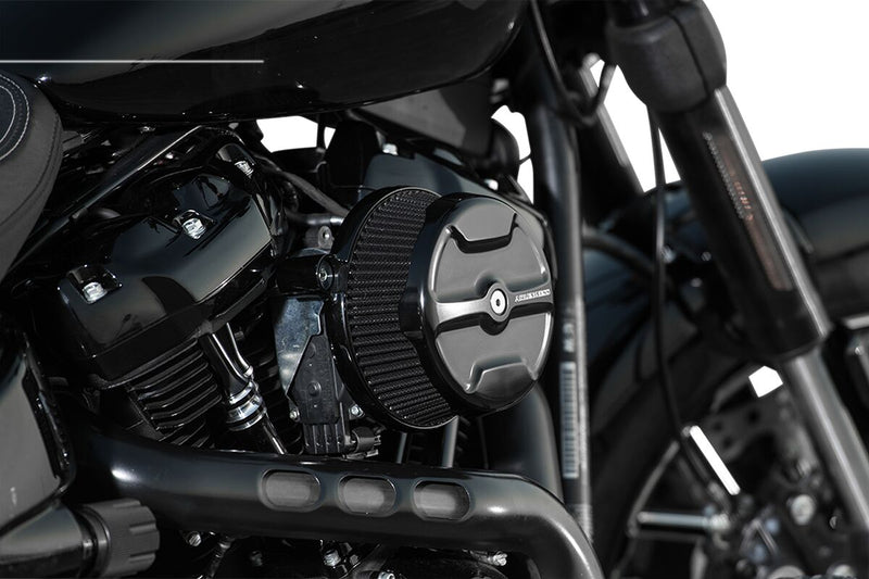 Arlen Ness Black Big Sucker Stage 1 Knuckle Air Filter Kit w/Standard Air Filter & Billet Cover for Various Various Harley-Davidson Motorcycles (See Fitment List)