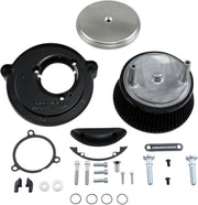 Arlen Ness Brushed Stainless Big Sucker Stage 1 Knuckle Air Filter Kit w/Standard Air Filter & Billet Cover for Various Various Harley-Davidson Motorcycles (See Fitment List) #18-344