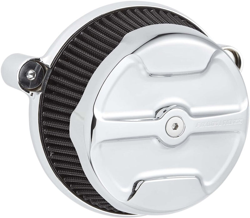 Arlen Ness Chrome Big Sucker Stage 1 Knuckle Air Filter Kit w/Standard Air Filter & Billet Cover for Various Various Harley-Davidson Motorcycles (See Fitment List) #18-393