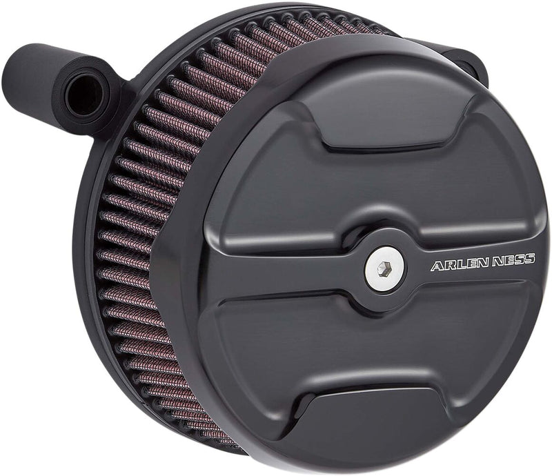 Arlen Ness Black Knuckle Big Sucker Stage 1 Air Cleaner w/Standard Air Filter for 1991-2022 Harley-Davidson Sportster Motorcycles #18-754