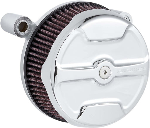 Arlen Ness Chrome Knuckle Big Sucker Stage 1 Air Cleaner w/Standard Air Filter for Various Various Harley-Davidson Motorcycles (See Fitment List) #18-755