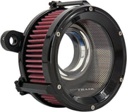 Trask Gloss Black Assault Charge Air High-Flow Air Cleaner for Various Various Harley-Davidson Motorcycles (See Fitment List) #TM-1020GBK