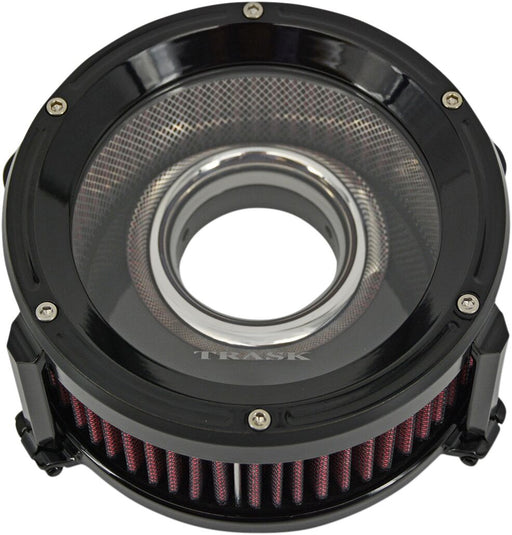 Trask Gloss Black Assault Charge Air High-Flow Air Cleaner for Various Various Harley-Davidson Motorcycles (See Fitment List)