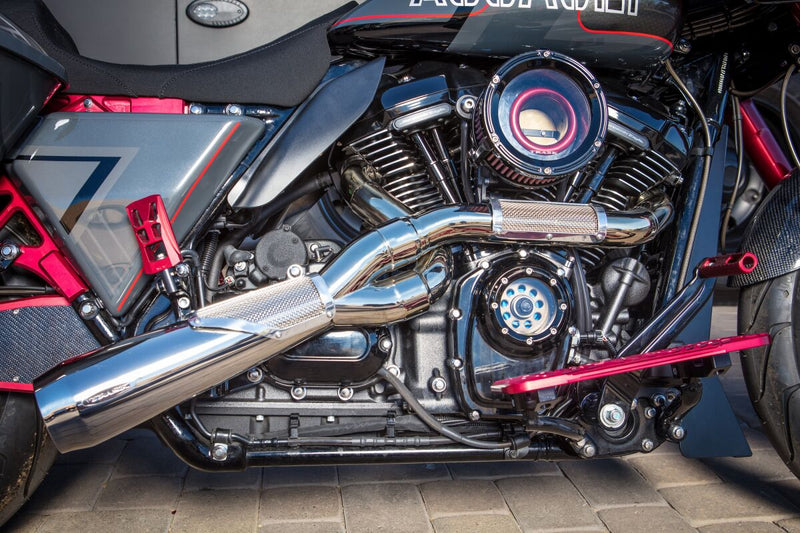 Trask Gloss Black Assault Charge Air High-Flow Air Cleaner for Various Various Harley-Davidson Motorcycles (See Fitment List) #TM-1021GBK