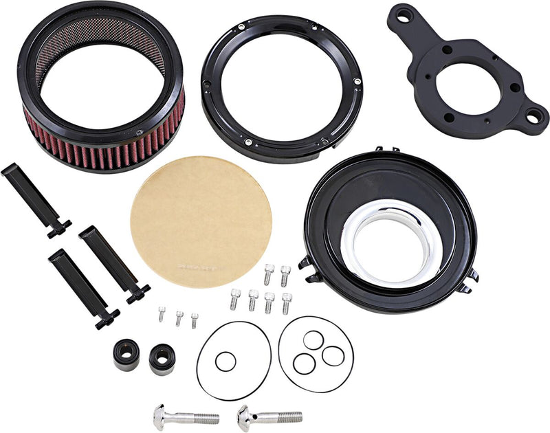 Trask Gloss Black Assault Charge Air High-Flow Air Cleaner for Various Various Harley-Davidson Motorcycles (See Fitment List) #TM-1023GBK