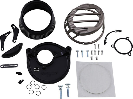 Arlen Ness Titanium Sidekick Air Cleaner Kit for Various Various Harley-Davidson Motorcycles (See Fitment List)
