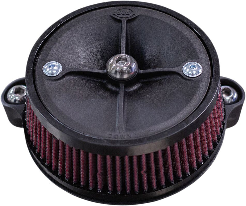 S&S Cycle Gloss Black Super Stock Stealth Air Cleaner Kit for Various Various Harley-Davidson Motorcycles (See Fitment List) #170-0354C