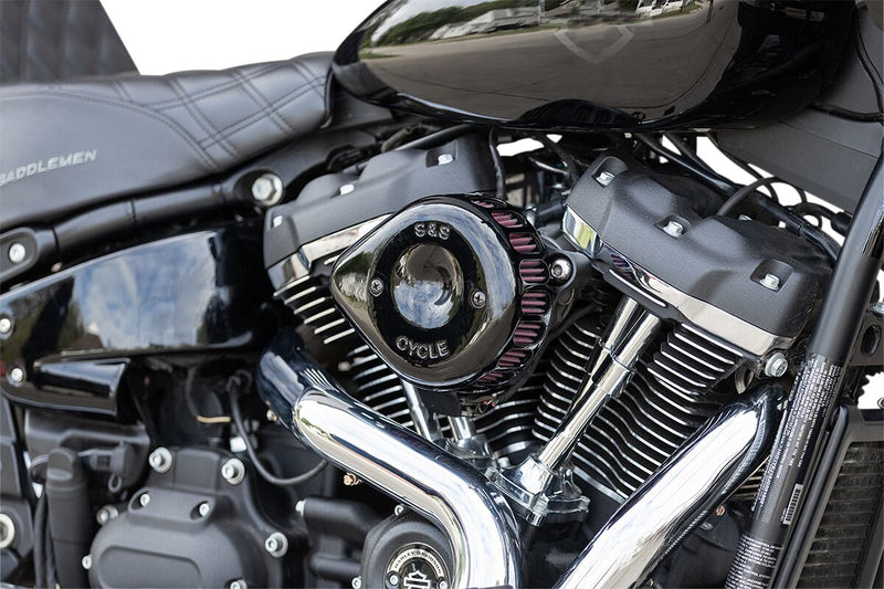 S&S Cycle Mini Teardrop Stealth Air Cleaner Kit for Various Various Harley-Davidson Motorcycles (See Fitment List) #170-0436C