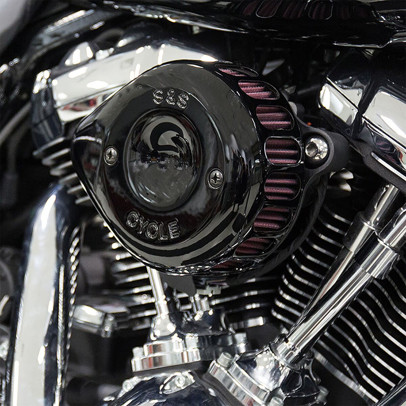 S&S Cycle Mini Teardrop Stealth Air Cleaner Kit for Various Various Harley-Davidson Motorcycles (See Fitment List) #170-0436C
