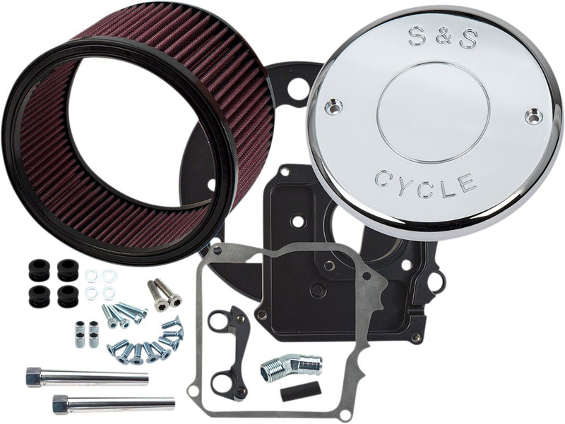 S&S Cycle Air Cleaner Kit with Cover Chrome Silver Billet Aluminium #170-0294E