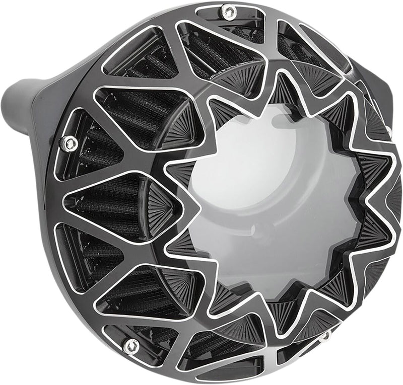 Arlen Ness Black/Silver Crossfire Air Cleaner Kit for Various Various Harley-Davidson Motorcycles (See Fitment List)
