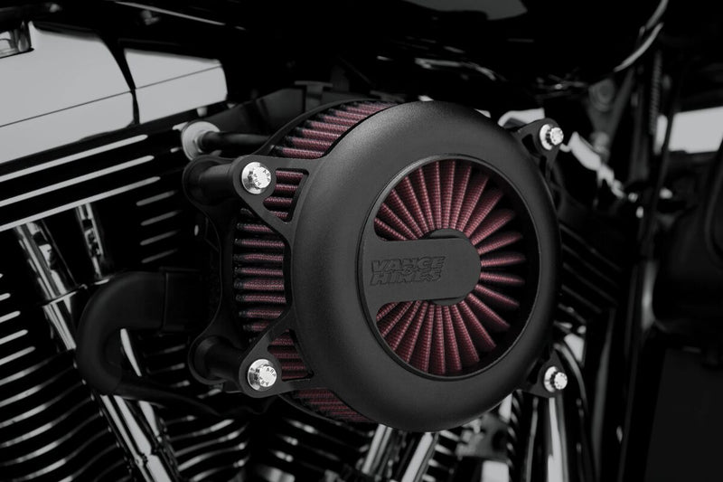 Vance & Hines Rogue Air Cleaner In Wrinkle Black For 1999-2017 HD Dyna, Softail And Touring Models