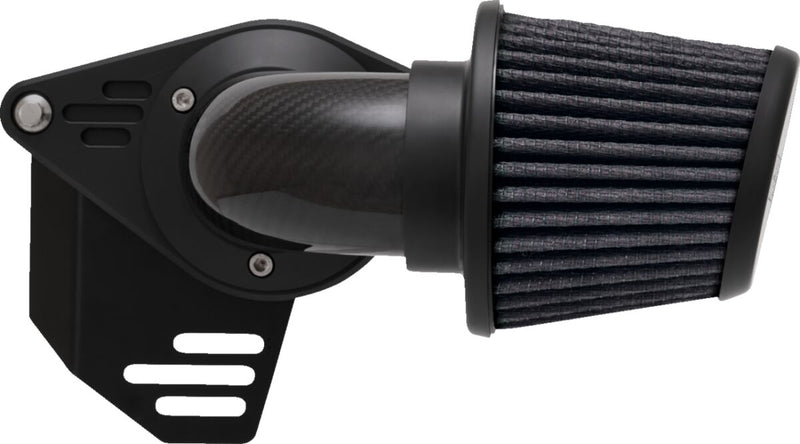 Vance & Hines Falcon Air Cleaner In Black With Weaved Carbon Fibre Elbow For HD Softail, Touring And Trike Models