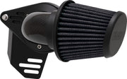 Vance & Hines Falcon Air Cleaner In Black With Weaved Carbon Fibre Elbow For HD Softail, Touring And Trike Models