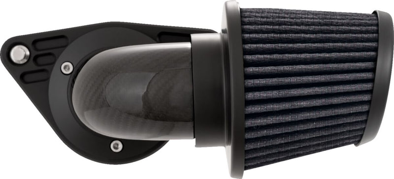 Vance & Hines Falcon Air Cleaner In Black With Weaved Carbon Fibre Elbow For 1999-2017 HD Dyna, Softail And Touring Models