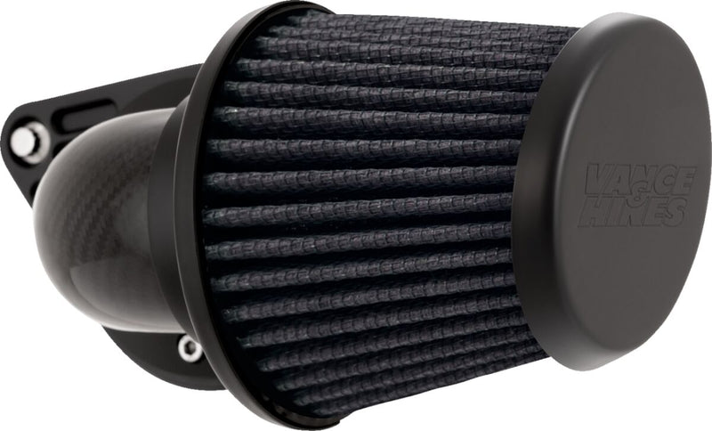 Vance & Hines Falcon Air Cleaner In Black With Weaved Carbon Fibre Elbow For 1999-2017 HD Dyna, Softail And Touring Models