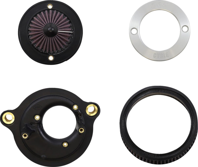 S&S Cycle Air Stinger Stealth Air Cleaner Kit for 2017-2025 Harley-Davidson Chrome Silver