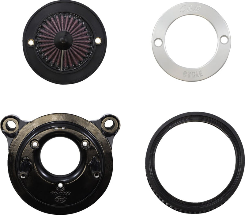 S&S Cycle Air Stinger Stealth Air Cleaner Kit for 2008-2017 Harley-Davidson Chrome Silver