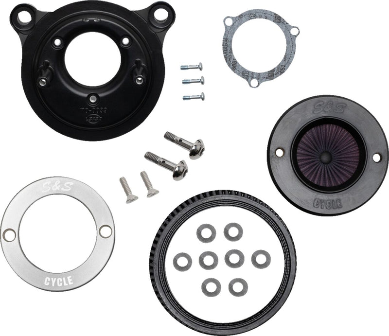 S&S Cycle Air Stinger Stealth Air Cleaner Kit for 2008-2017 Harley-Davidson Chrome Silver #170-0715A