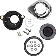 S&S Cycle Air Stinger Stealth Air Cleaner Kit for 2017-2024 Harley-Davidson Chrome Silver #170-0717A