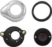 S&S Cycle Air Stinger Stealth Air Cleaner Kit for 2017-2024 Harley-Davidson Chrome Silver #170-0717A