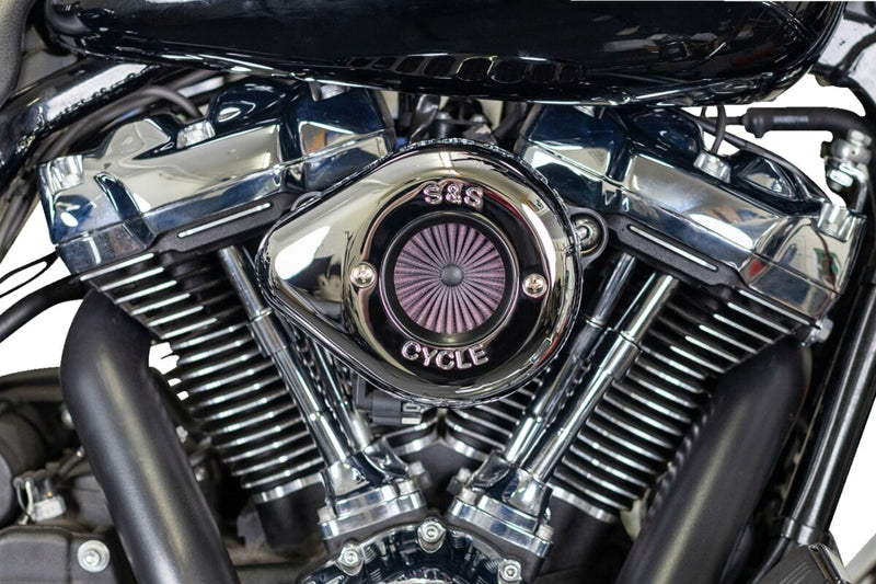 S&S Cycle Air Stinger Stealth Air Cleaner Kit for 2017-2024 Harley-Davidson Chrome Silver