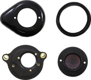 S&S Cycle Air Stinger Stealth Air Cleaner Kit for 2017-2024 Harley-Davidson Black