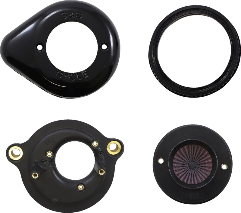 S&S Cycle Air Stinger Stealth Air Cleaner Kit for 2017-2024 Harley-Davidson Black #170-0718A
