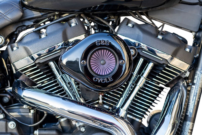 S&S Cycle Air Stinger Stealth Air Cleaner Kit for 2017-2024 Harley-Davidson Black #170-0718A