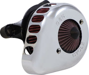 S&S Cycle Air Stinger Stealth Air Cleaner Kit for 2008-2017 Harley-Davidson Chrome Silver #170-0719A