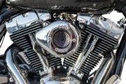 S&S Cycle Air Stinger Stealth Air Cleaner Kit for 2008-2017 Harley-Davidson Chrome Silver #170-0719A
