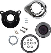 S&S Cycle Air Stinger Stealth Air Cleaner Kit for 2001-2006, 2011-2017 Harley-Davidson Chrome Silver #170-0721A