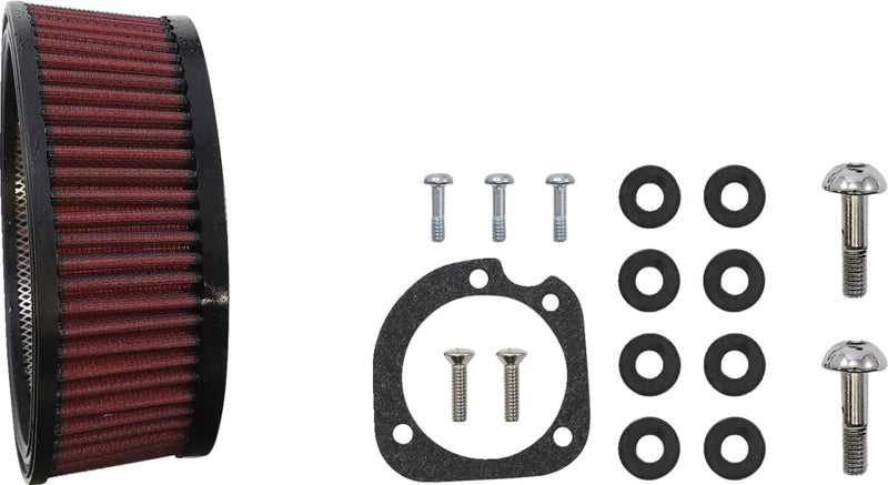 S&S Cycle Air Stinger Stealth Air Cleaner Kit for 2001-2006, 2011-2017 Harley-Davidson Chrome Silver #170-0721A