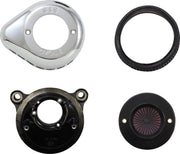 S&S Cycle Air Stinger Stealth Air Cleaner Kit for 2001-2006, 2011-2017 Harley-Davidson Chrome Silver