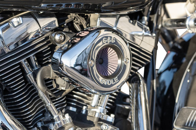 S&S Cycle Air Stinger Stealth Air Cleaner Kit for 2001-2006, 2011-2017 Harley-Davidson Chrome Silver #170-0721A