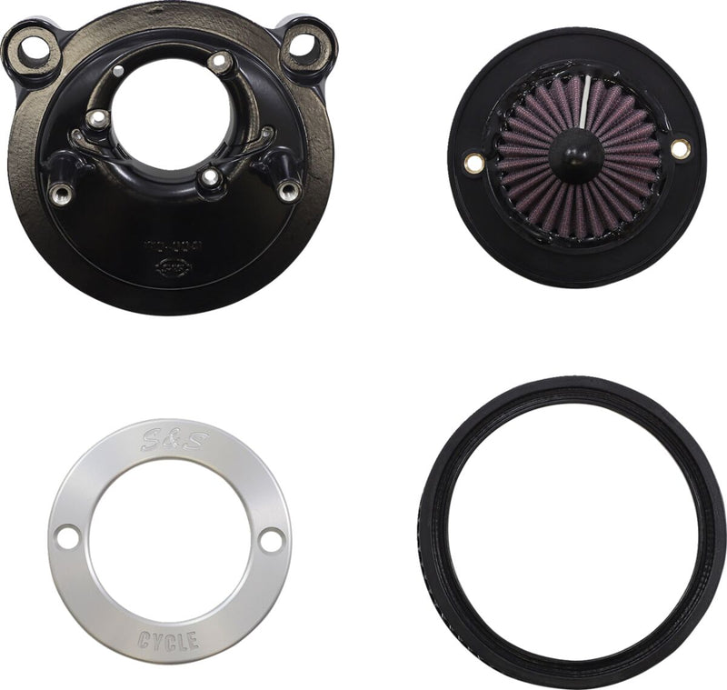 S&S Cycle Air Stinger Stealth Air Cleaner Kit for 2007-2022 Harley-Davidson Black Chrome #170-0724A